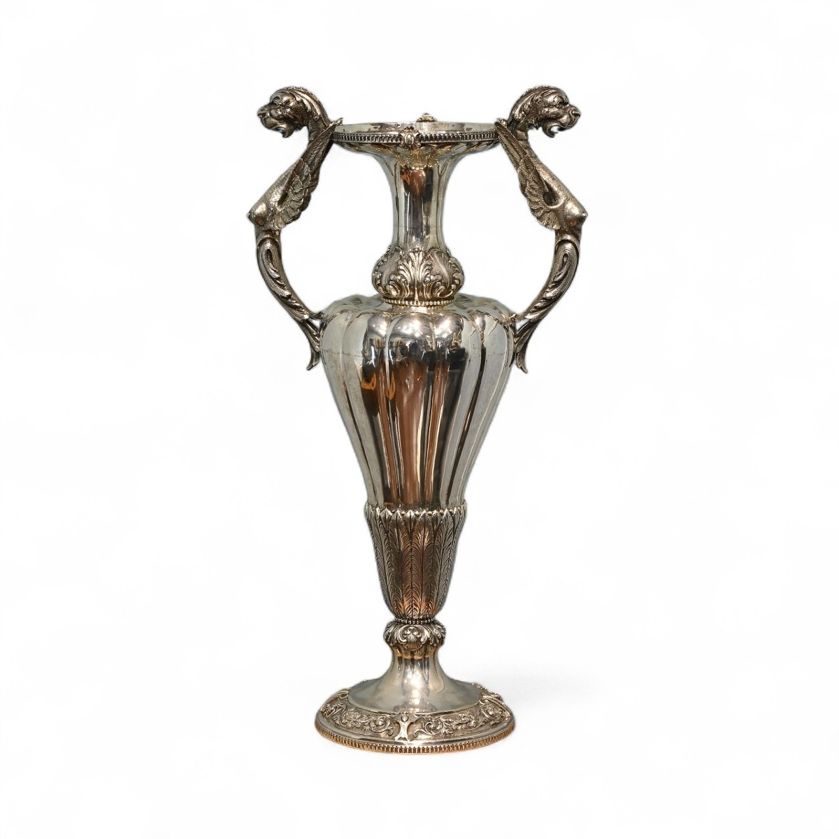 Vaso Neorinascimentale in Argento 800 - Italia Inizio XX Secolo